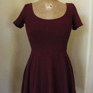 Maroon Skater Dress
